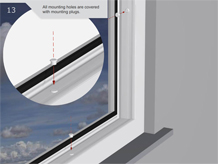 يتم    إغلاق جميع فتحات التثبيت بسدادت التجميع.